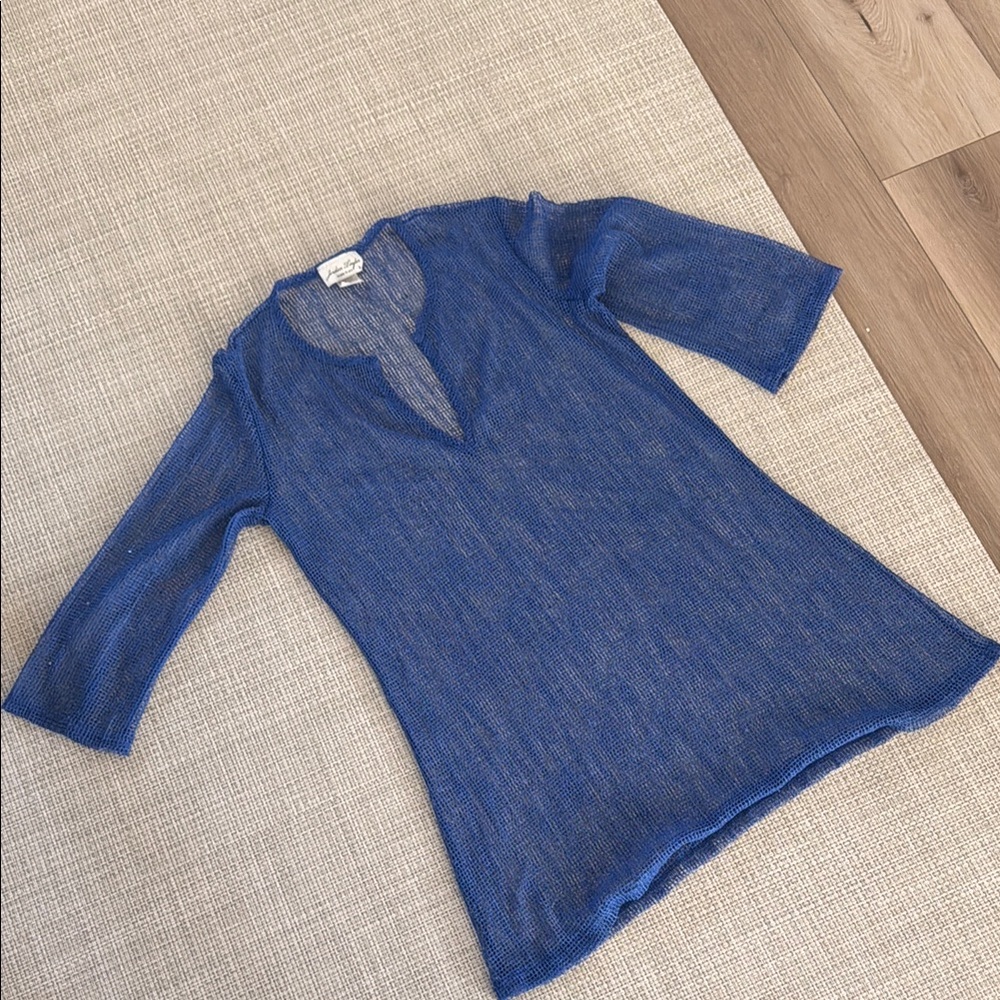 New Blue Sheer Swimsuit Coverup